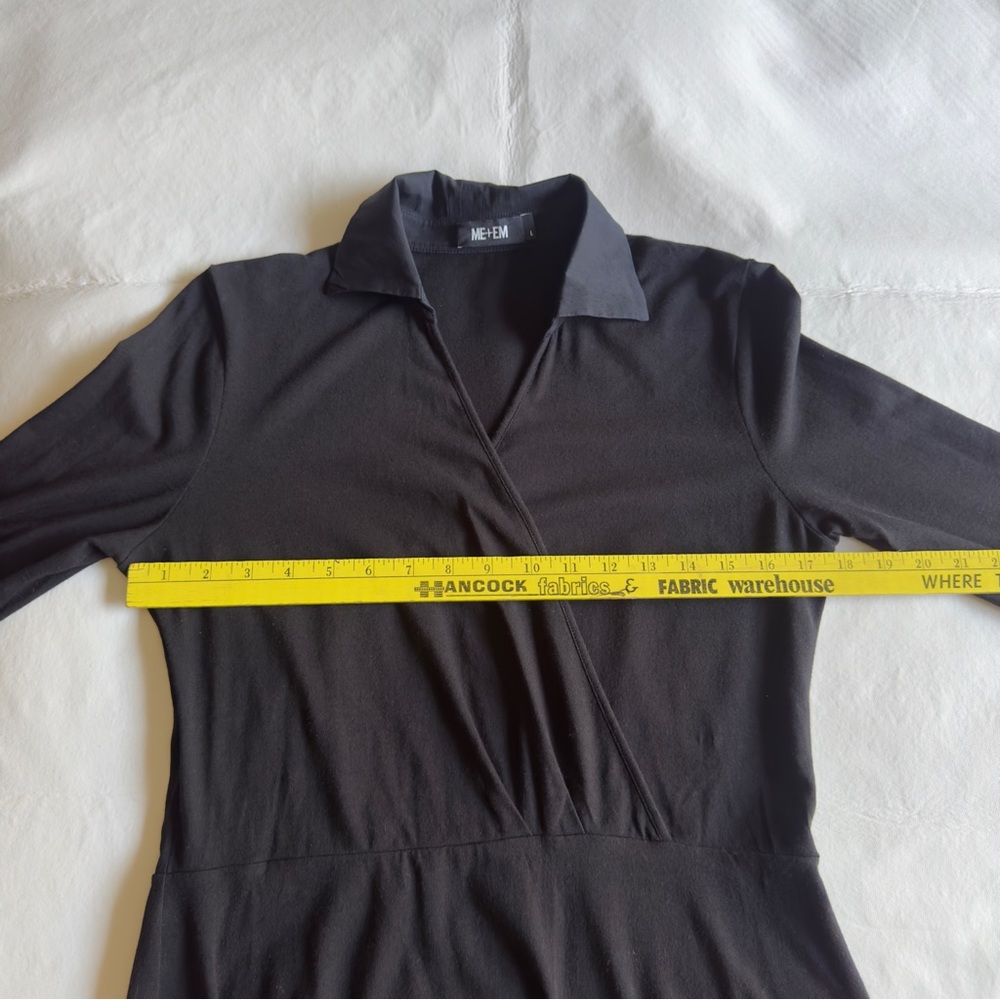 ME+EM Black Maxi Wrap Shirt Dress - Picture 12 of 14